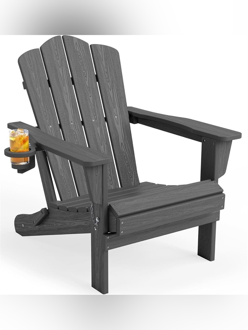 New Outdoor Folding Adirondack Chair, HDPE Adirondack